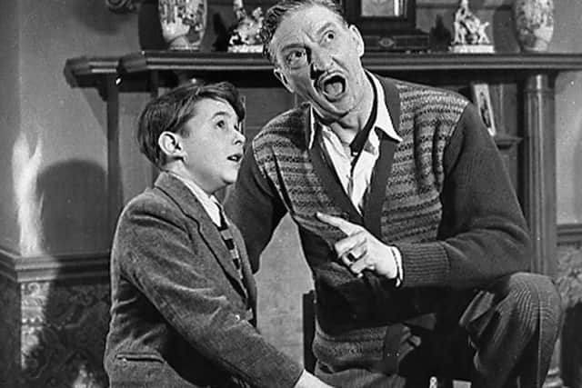 Wigan-born comedian Frank Randle (right) with Jimmy Clitheroe