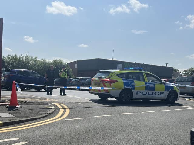 A cordon has been placed around the scene
