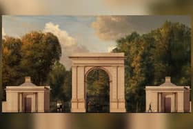 How the Plantation gates will look once restoration is finished