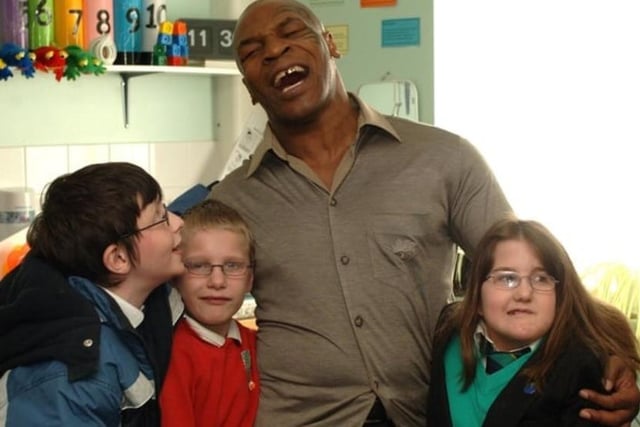 Yes that is Iron Mike Tyson! The former World Heavyweight champion was a guest at Hope Special School where he showed his caring side during a brief visit.