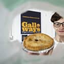 UCLan graphic design student Nathan Jones with his Galloways Bakers re-brand project.