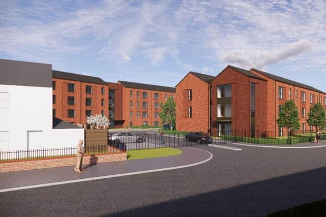 CGI of how the new apartment block at Logwood Place, Worsley Hall could look