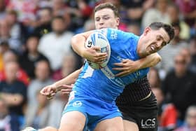 Jai Field produced a try-saving tackle on Matt Whitley at Magic Weekend