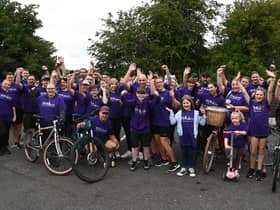 Fund-raisers get on their bikes for the annual Olly's Army bike ride from Southport to Abram