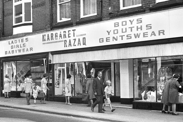 Margaret Razaq's fashion shop in Mesnes Street in July 1972.