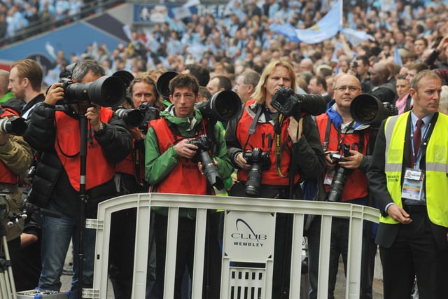 Just some of the many photographers at the final.