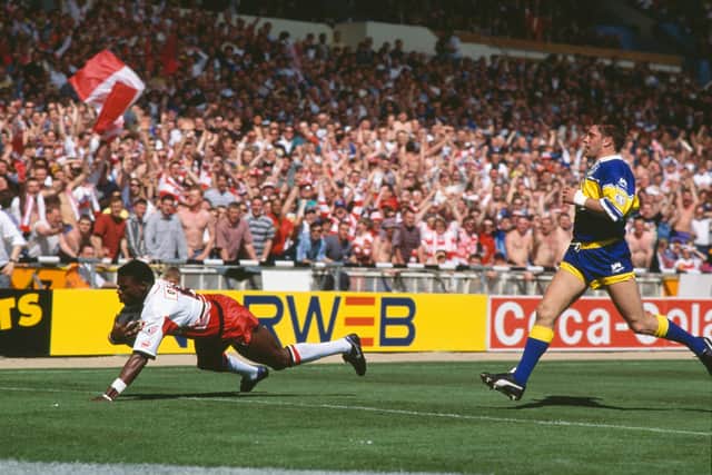 Martin Offiah says people had written him off before his famous Wembley try