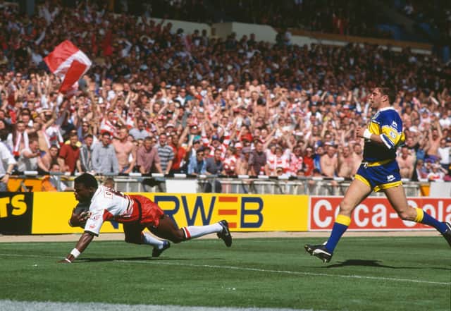 Martin Offiah says people had written him off before his famous Wembley try