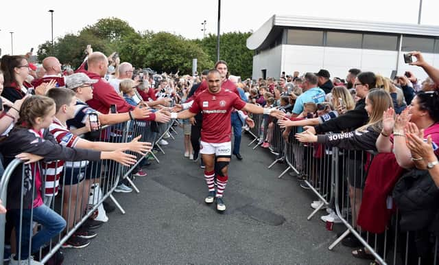 Thomas Leuluai led the Wigan Warriors team from Robin Park Arena