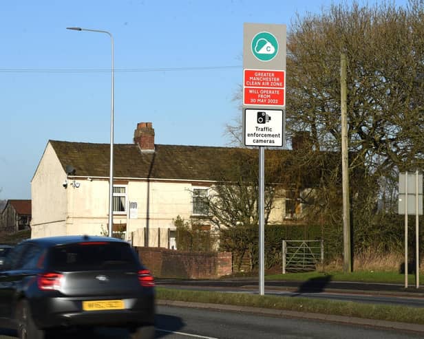 Signs were erected across the borough to let drivers know about the clean air zone, before it was scrapped