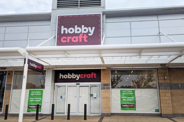 The opening signs have gone up at the new Hobby Craft store in Robin Retail Park, Wigan