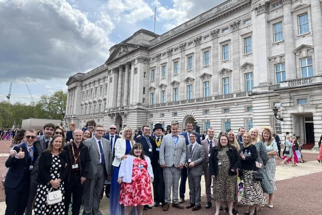 Trainees from The Hamlet were invited to a garden party at Buckingham Palace