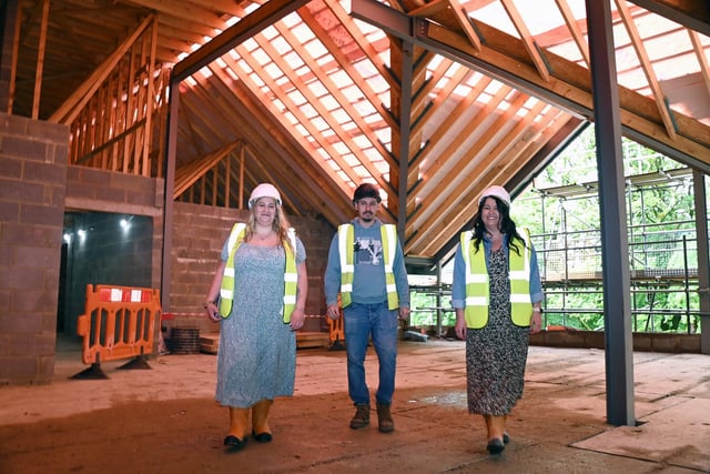 Tours were given around the new building as part of the summer party event in celebration of the topping out, roof at Langtree Care Home, part of the Millennium Care Group - Standish Care Village, off Chorley Road, Standish.