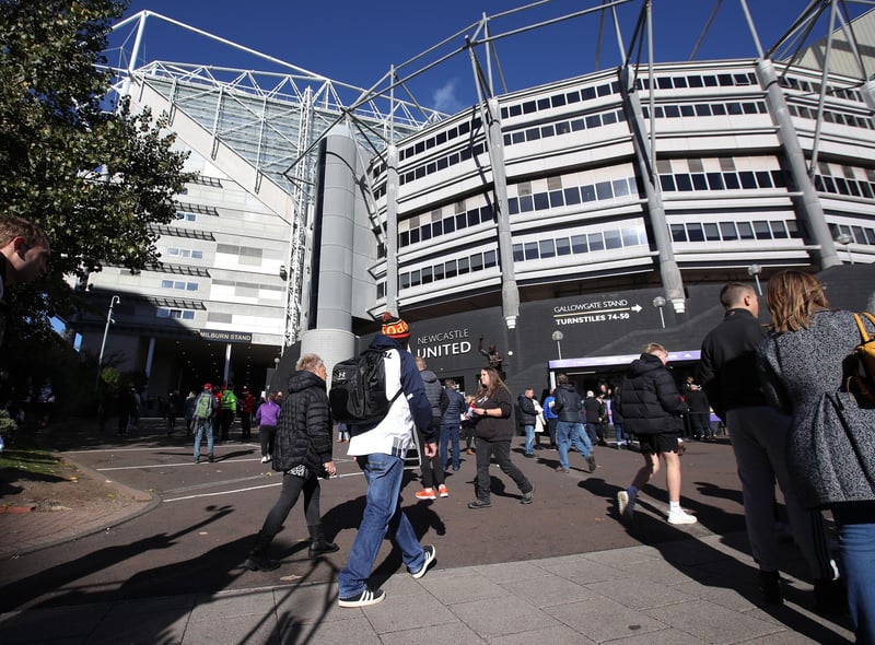 Fans start to arrive at St James' Park (Photo by George Wood/Getty Images for RLWC)