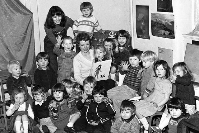 The Queens Hall playgroup, Wigan, in 1981.