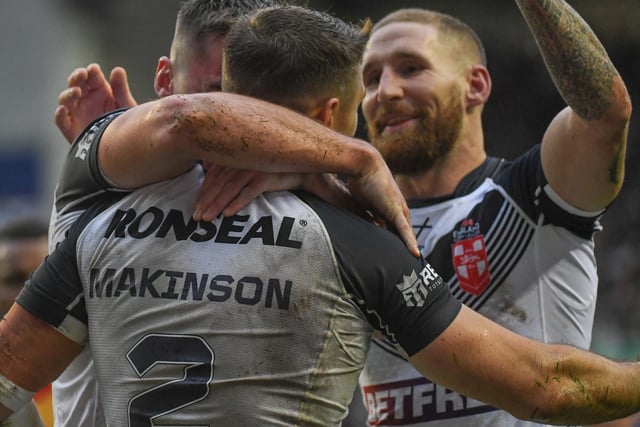 Tommy Makinson went over for a historic five tries in the game.