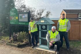 Wigan Council staff installed the book exchange at Stockley Park