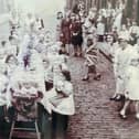 A Queen's coronation street party held in Albert Street, Ince, in 1953