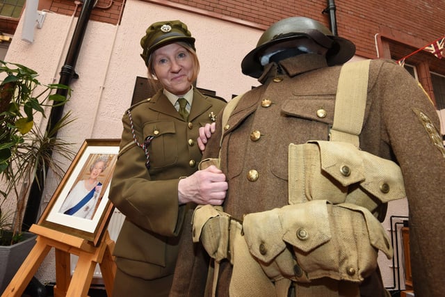 Deborah Pugh from 5th Bn. Manchester Regiment Living History Museum.
