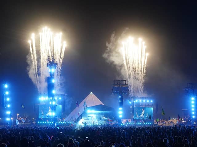 Fireworks after Dua Lipa performed on the Pyramid Stage - with Glastonbury now in the books, what have people been saying on social media on the trip home from Worthy Farm? (Credit: Getty Images)