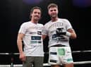 The 'Hindley Hammer' James Moorcroft, with his trainer Anthony 'Million Dollar' Crolla