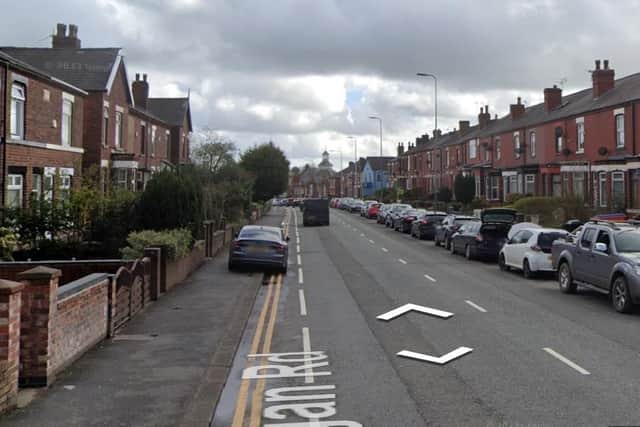 A general view of Wigan Road, Ashton-in-Makerfield, where the corrosive substance attack took place