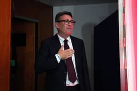 Andy Burnham arrives at Trades Union Congress to give a speech, after it was announced that he is the new leader of the Labour Party