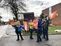 Ambulance workers on the picket line