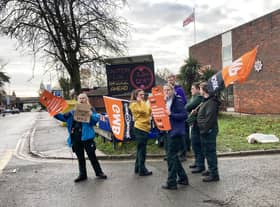 Ambulance workers on the picket line