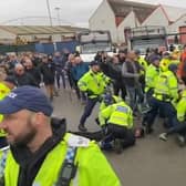 Police make arrests after the Latics-Blackpool game