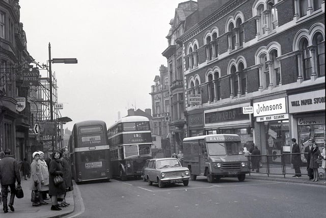 RETRO - A view of Wallgate in the late sixties with the Raven pub on the left, 1969