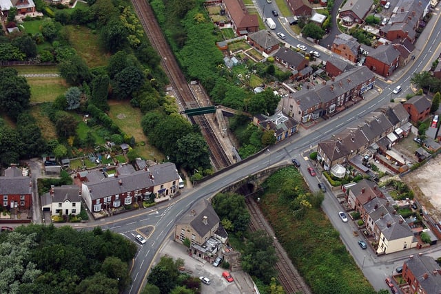 WIGAN AERIAL PICTURES 2005 - Orrell Railway Station.