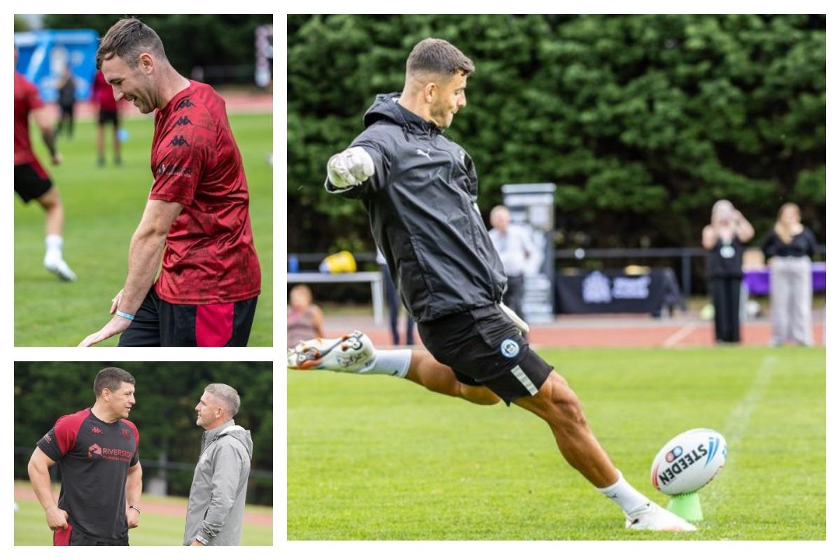 GALLERY: 34 of the best pics as Wigan Athletic and Wigan Warriors train together in front of their fans at Robin Park