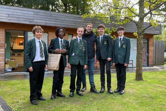 The pupils meet Hollyoaks actor Jamie Lomas