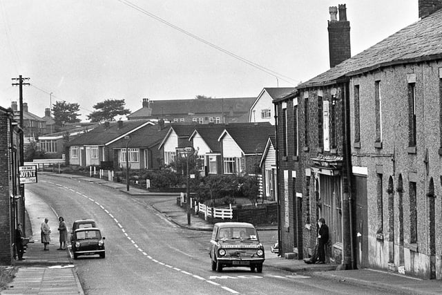 Scot Lane looking towards Moorside, Aspull, on Wednesday 21st of June 1972.
