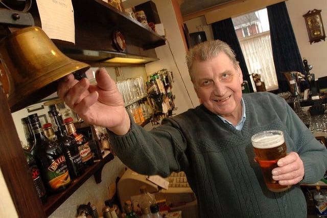LAST ORDERS...Walter Corless, landlord of the Hinge Makers Arms, Heath Road, Ashton, who is retiring from the pub that has been in his family since 1922.