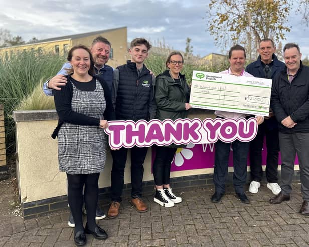 Greenmount Projects donated £2,000 to Wigan and Leigh Hospice