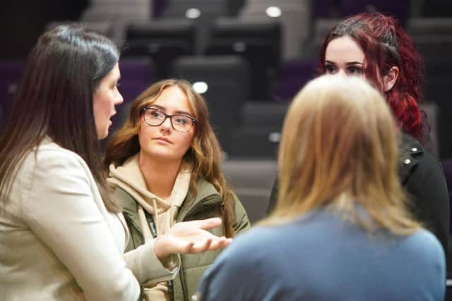 MP for Wigan, Lisa Nandy talking to Wigan and Leigh College students