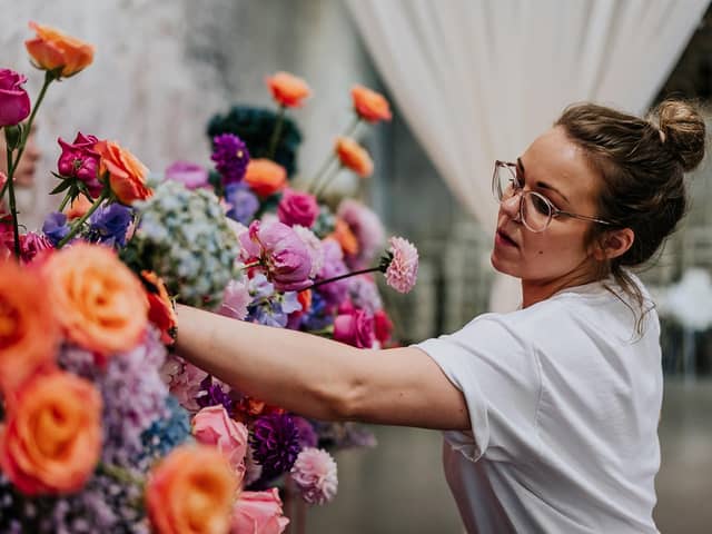 Sarah McCaig, who runs wedding floristry business Olive Owl