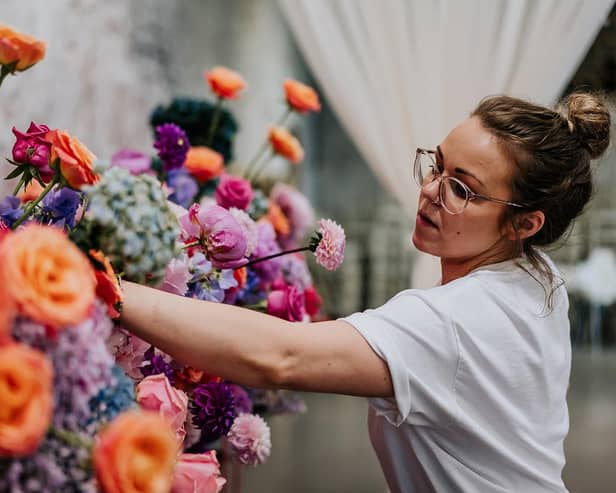 Sarah McCaig, who runs wedding floristry business Olive Owl