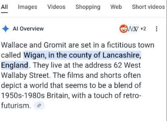 The AI Overview assessment of Wallace and Gromit