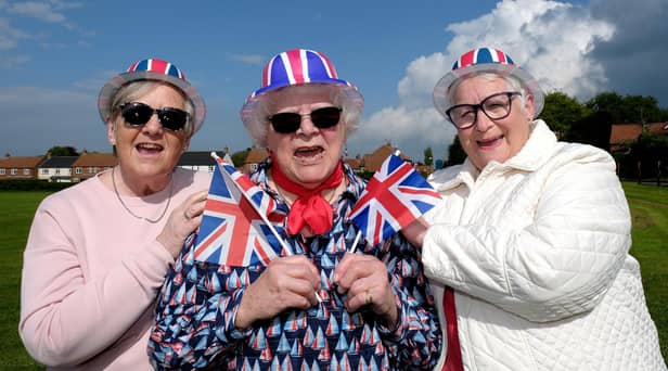 People out celebrating the coronation