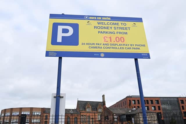 General view of Rodney Street Car Park, Wigan, operated by Euro Car Parks.