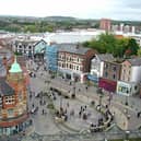 aerial shot of Wigan