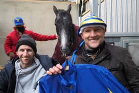 Rob Burrow and Barrie McDermott with Burrow Seven