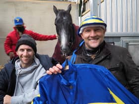 Rob Burrow and Barrie McDermott with Burrow Seven