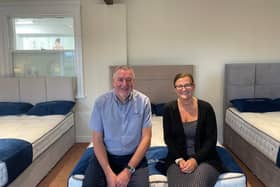 Alan Jones, newly promoted General Sales Manager at Land of Beds, with Maria Jones, Sales Director.