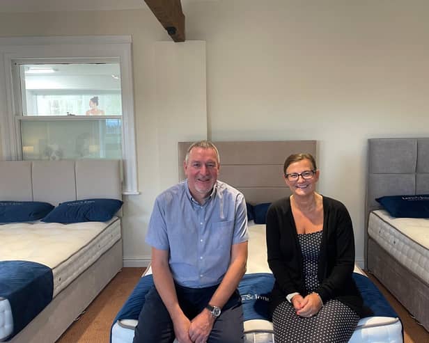 Alan Jones, newly promoted General Sales Manager at Land of Beds, with Maria Jones, Sales Director.