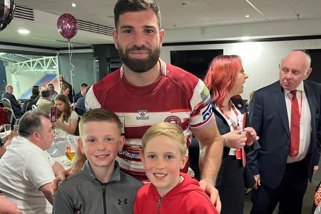 Warriors winger Abbas Miski welcomes some very special guests to the DW Stadium