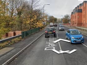 The bridge opposite the courts from which the woman fell